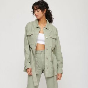 Dynamite High Rise Carpenter Jeans in Olive